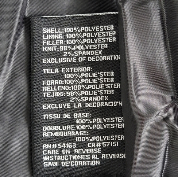 Guess Women’s Quilted Puffer Jacket Black 22LMP808 Size XL New - Picture 11 of 15